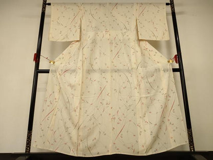 平和屋着物＊夏物 小紋 絽 萩文 正絹 逸品 AABF6825jd