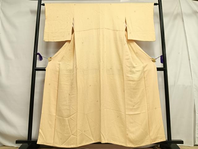 平和屋着物■上質な小紋 枝葉文 正絹 逸品 AABF6272oa