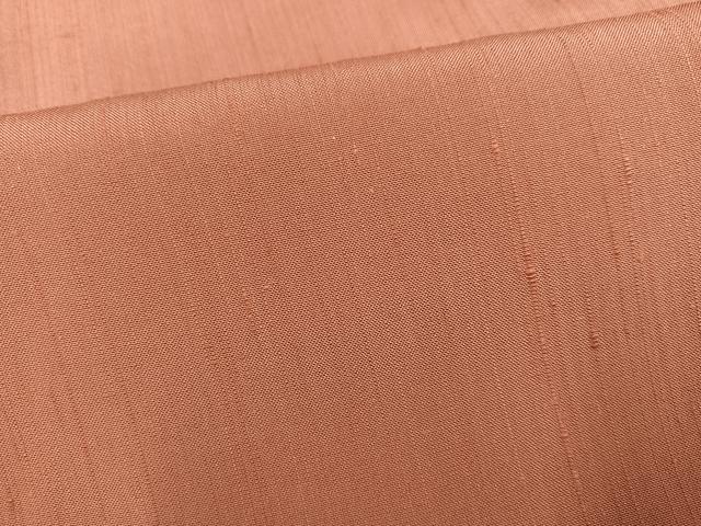 平和屋着物●上質な紬 色無地 東雲色 正絹 逸品 未使用 AABF6948ph