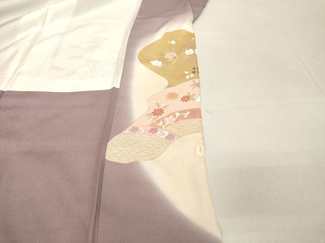 平和屋着物■訪問着 駒刺繍 御所車花文 暈し染め 金彩 正絹 逸品 DABB8867cd