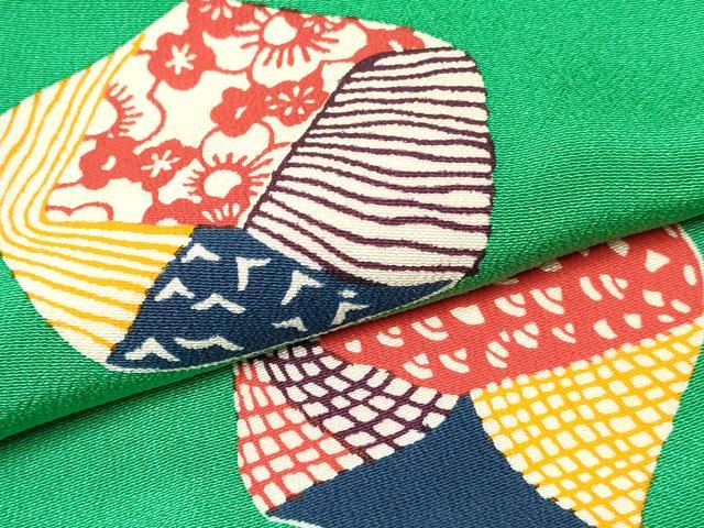 平和屋着物[]七五三 女の子 ７歳 祝着 四つ身 襦袢(無双仕立て・半衿刺繍)セット 型染 切嵌文様 逸品 DABA3841ma