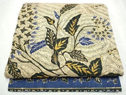 平和屋着物●全通柄 京袋帯 バティック 草花文 鬼しぼ縮緬 綿 逸品 CABD0428hy