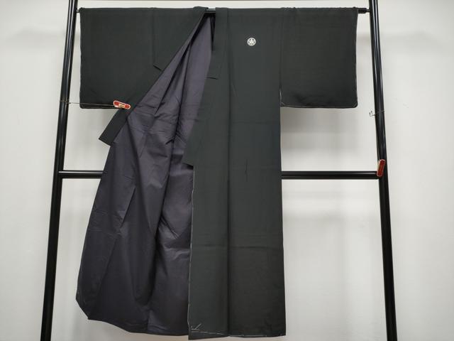 平和屋本店●極上　男性　黒紋付・羽織・馬乗り袴セット　羽裏：宝船　逸品　未使用　CYAA4543s6