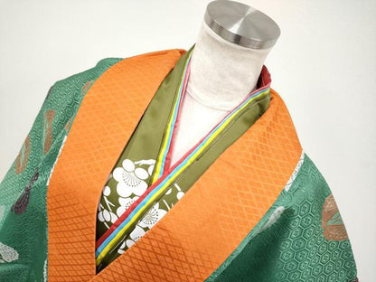 平和屋本店●極上　十二単セット　唐衣・表着・裳 　和装　婚礼　結婚式　神社挙式　唐織　舞蝶丸文　逸品　CYAA4547s6