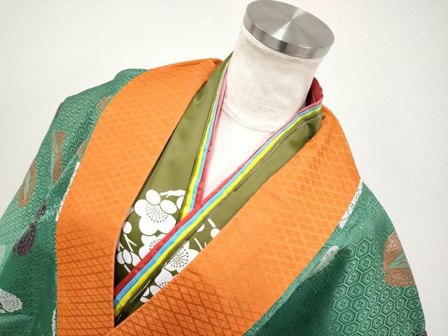 平和屋本店●極上　十二単セット　唐衣・表着・裳 　和装　婚礼　結婚式　神社挙式　唐織　舞蝶丸文　逸品　CYAA4547s6