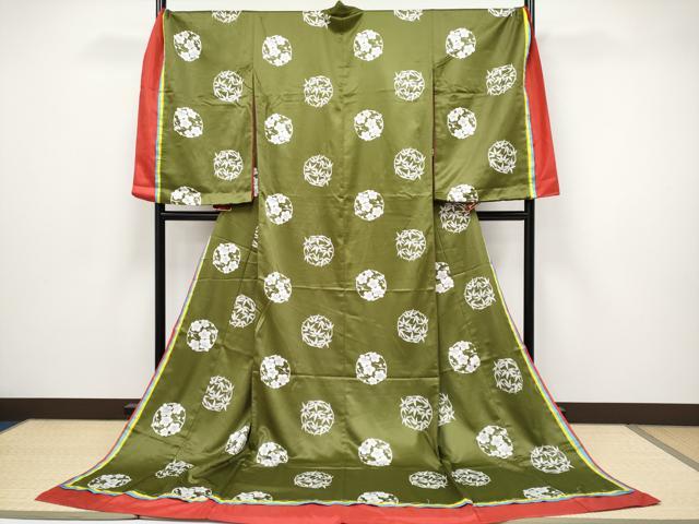 平和屋本店●極上　十二単セット　唐衣・表着・裳 　和装　婚礼　結婚式　神社挙式　唐織　舞蝶丸文　逸品　CYAA4546s6