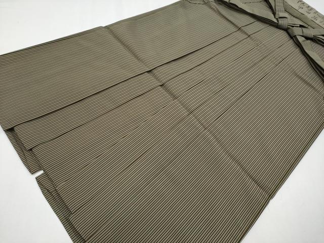 平和屋本店●極上　男性　人間国宝　甲田綏郎　精好仙台平　馬乗り袴　縞　逸品　CYAA4544s6