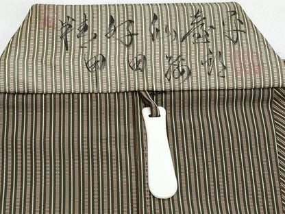 平和屋本店●極上　男性　人間国宝　甲田綏郎　精好仙台平　馬乗り袴　縞　逸品　CYAA4544s6