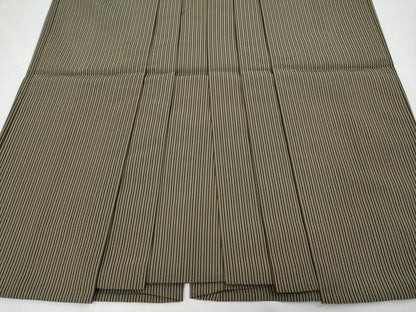 平和屋本店●極上　男性　人間国宝　甲田綏郎　精好仙台平　馬乗り袴　縞　逸品　CYAA4544s6