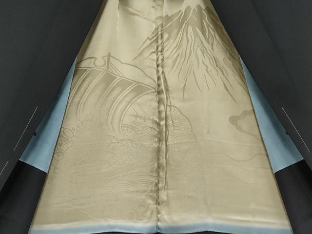 平和屋本店●極上　男性　黒紋付・羽織・馬乗り袴セット　羽裏：宝船　逸品　未使用　CYAA4543s6