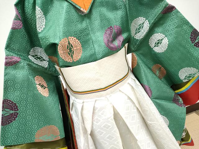 平和屋本店●極上　十二単セット　唐衣・表着・裳 　和装　婚礼　結婚式　神社挙式　唐織　舞蝶丸文　逸品　CYAA4546s6