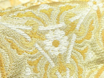 平和屋本店●極上　龍村美術織物　たつむら　六通柄　本袋帯　亀甲円つなぎ　金糸　逸品　DZAB4584kh6