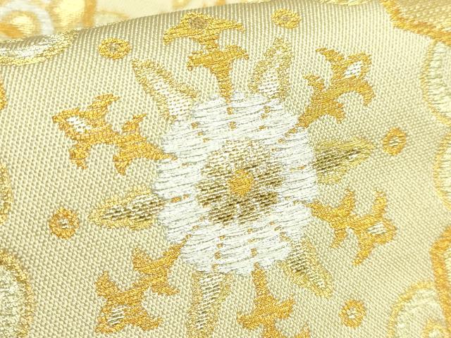 平和屋本店●極上　龍村美術織物　たつむら　六通柄　本袋帯　亀甲円つなぎ　金糸　逸品　DZAB4584kh6