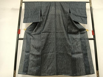 平和屋着物＊夏物 重要無形文化財 本場宮古上布 よろけ縞 苧麻 逸品 AABF5697fy