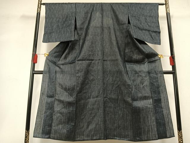 平和屋着物＊夏物 重要無形文化財 本場宮古上布 よろけ縞 苧麻 逸品 AABF5697fy