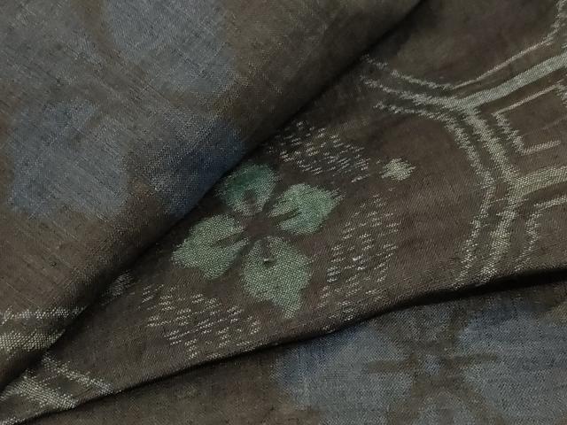 平和屋着物＊夏物 重要無形文化財 本場宮古上布 蜀江花文 苧麻 逸品 AABF6851jd