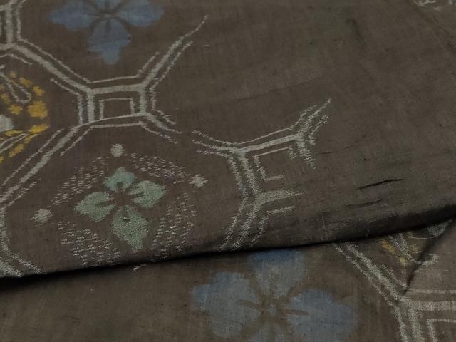 平和屋着物＊夏物 重要無形文化財 本場宮古上布 蜀江花文 苧麻 逸品 AABF6851jd