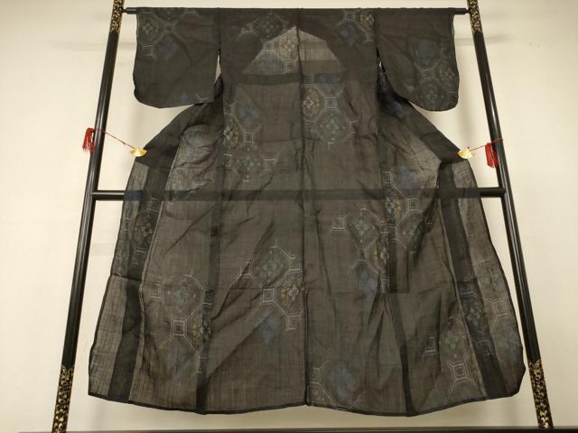平和屋着物＊夏物 重要無形文化財 本場宮古上布 蜀江花文 苧麻 逸品 AABF6851jd