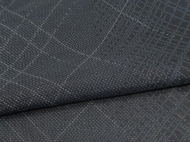 平和屋着物＊夏物 本場大島紬 夏大島 格子 正絹 逸品 AABF6863jd