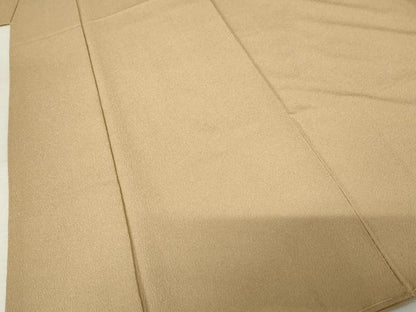 平和屋着物●洗える最高級着物 ＜英＞はなぶさ謹製 色無地 榛色 背抜き仕立て 洗える着物 未使用 AABF6619cs