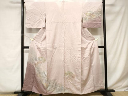 平和屋着物■訪問着 地紙重ね草花文 暈し染め 金銀彩 正絹 逸品 CABC0490ev