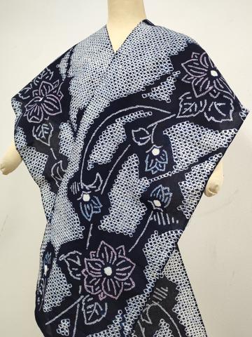 平和屋着物●極上 夏物 浴衣 有松鳴海絞 反物 着尺 花繋ぎ 綿 逸品 未使用 DZAA11716kh6