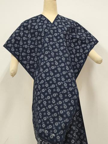 平和屋着物●極上　久留米絣　綿　反物　着尺　草花　逸品　未使用　DZAA11719kh6