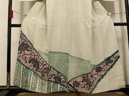 平和屋着物●訪問着 総絞り 花唐草文 松坂屋扱い 正絹 逸品 AABF8121ph