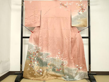 平和屋着物■訪問着 枝梅文 暈し染め 正絹 逸品 DABB8892cd