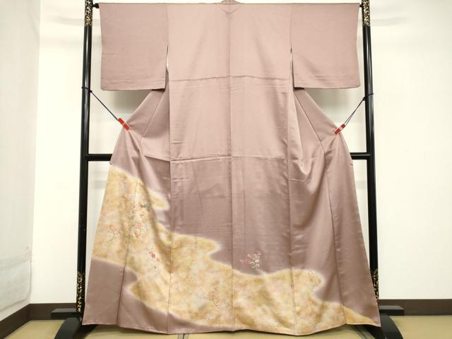 平和屋着物■豪華色留袖　刺繍　花鳥文　暈し染め　金彩　正絹　逸品　DABB8887cd