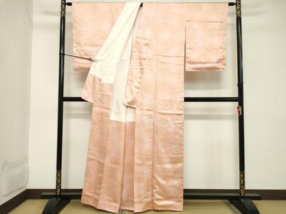 平和屋着物■上質な小紋 霞文 暈し染め 反端付き 正絹 逸品 DABB8894cd
