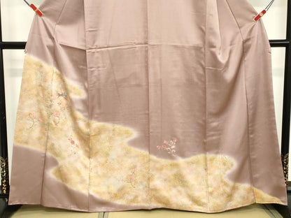 平和屋着物■豪華色留袖　刺繍　花鳥文　暈し染め　金彩　正絹　逸品　DABB8887cd