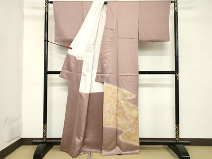 平和屋着物■豪華色留袖　刺繍　花鳥文　暈し染め　金彩　正絹　逸品　DABB8887cd