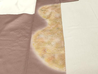 平和屋着物■豪華色留袖　刺繍　花鳥文　暈し染め　金彩　正絹　逸品　DABB8887cd