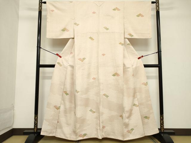 平和屋着物■上質な小紋 霞青海波 金彩 正絹 逸品 DABB8944cd