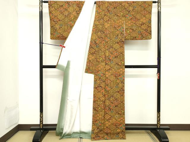 平和屋着物■上質な小紋 花鳥文 正絹 逸品 DABB8982cd