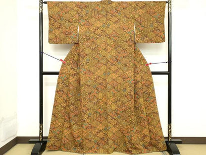 平和屋着物■上質な小紋 花鳥文 正絹 逸品 DABB8982cd