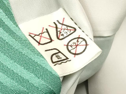 平和屋着物[]七五三　女の子　７歳　祝着　四つ身　扇面花蝶文　暈し染め　金彩　逸品　DABA3884ma
