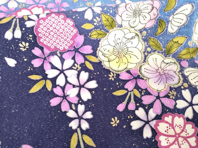 平和屋着物●豪華振袖・長襦袢(無双仕立て)セット　辻が花　草花文　暈し染め　金彩　銀通し地　半衿刺繍　正絹　逸品　AABF6634cs