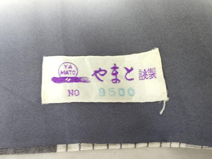 平和屋着物●結城紬　100亀甲　飛び亀甲柄　草花間道　やまと誂製　背抜き仕立て　正絹　逸品　AABF6631cs