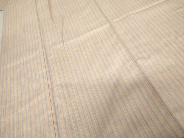 平和屋着物●菅原工房 菅原結作 漢方染紬 縞 正絹 逸品 AABF9056cs