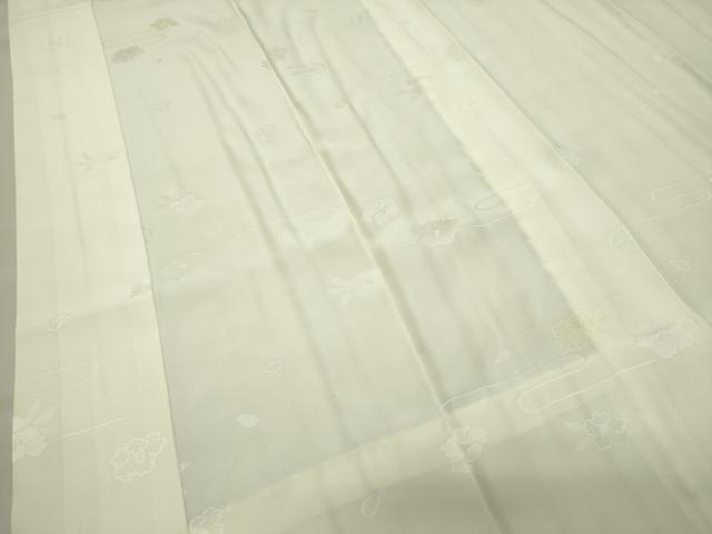 平和屋着物●長襦袢 無双仕立て 作家物 椿地紋 暈し染め 正絹 逸品 未使用 CABC8083gh
