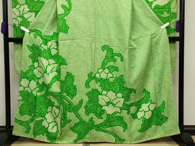 平和屋着物●豪華振袖 総絞り 花唐草文 正絹 逸品 CABC8057gh