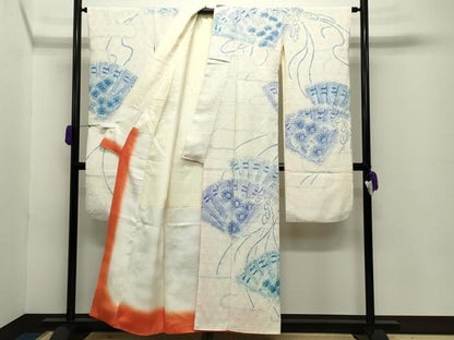 平和屋着物●豪華振袖 総絞り 檜扇花文 正絹 逸品 CABC8124gh