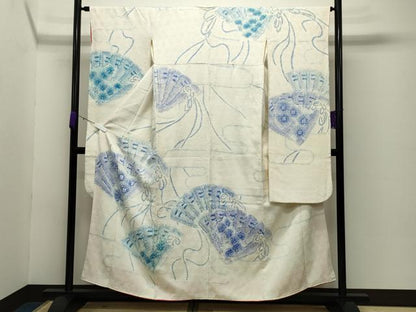 平和屋着物●豪華振袖 総絞り 檜扇花文 正絹 逸品 CABC8124gh