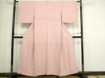 平和屋着物■上質な色無地 赤香色 正絹 逸品 DABC0159sf