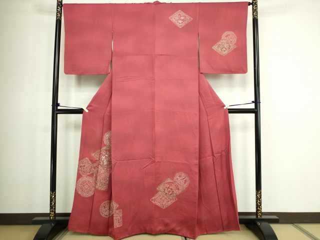 平和屋着物■訪問着 刺繍 花菱文 金彩 正絹 逸品 DABC0165sf