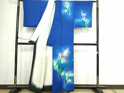 平和屋着物■訪問着 枝梅文 暈し染め 正絹 逸品 DABC0171sf