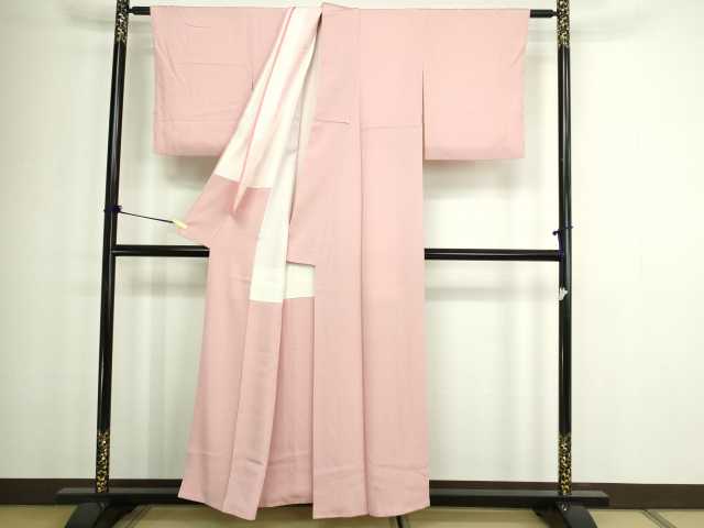 平和屋着物■上質な色無地 赤香色 正絹 逸品 DABC0159sf
