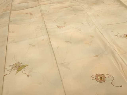 平和屋着物■上質な小紋　花器物文　暈し染め　正絹　逸品　DABC0204sf